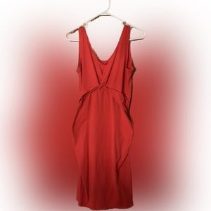 Fitted Coral Maternity Tank Dress